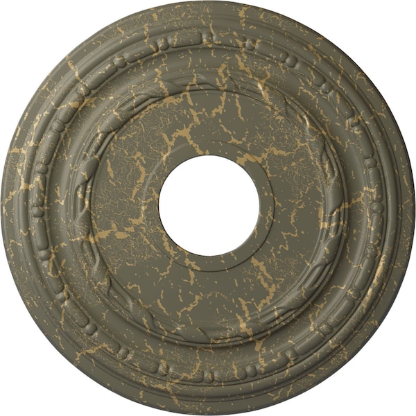 Ekena Millwork Dublin Ceiling Medallion (Canopies up to 8 1/4"), 15 3/8"OD x 3 5/8"ID x 1"P, Witch Hazel Crackle CM15DUWHC - main